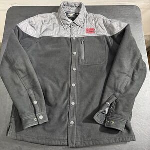 Harley-Davidson Genuine Motor Clothes Nylon‎ Button Fleece Jacket Black Size L